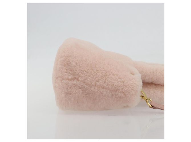 Miu Miu Hand Bag Fur 2way Pink Gold Tone - vista 4