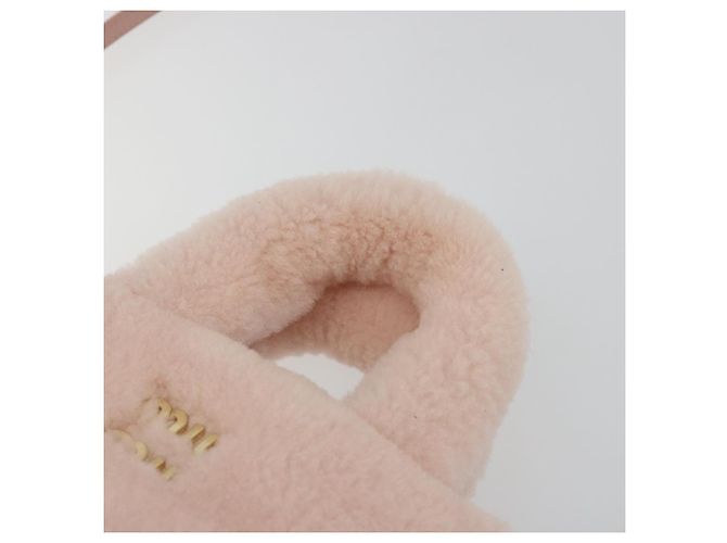 Miu Miu Hand Bag Fur 2way Pink Gold Tone - vista 8
