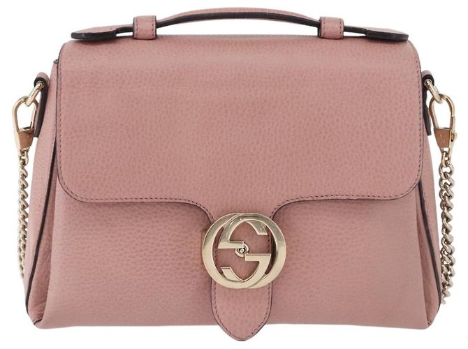 GUCCI Bolso de mano Interlocking de piel 2way Outlet Pink Gold 510302 - vista 2