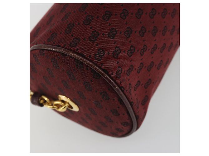 GUCCI Micro GG Canvas Chain Shoulder Bag Red Gold - vista 13