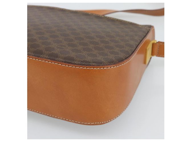 Céline CELINE Macadam Canvas Shoulder Bag PVC Leather Brown Gold - vista 12