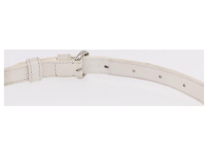Christian Dior Hand Bag Leather 2way White Silver - vista 10