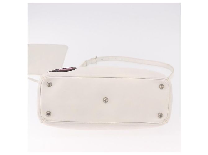 Christian Dior Hand Bag Leather 2way White Silver - vista 11