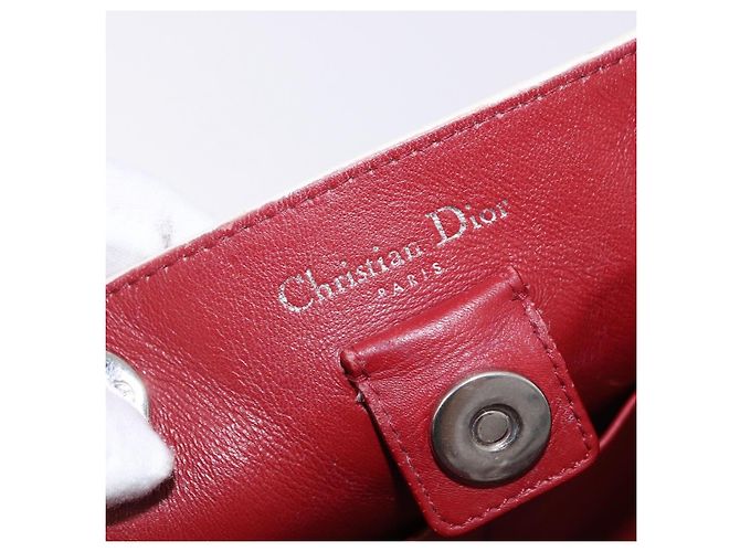 Christian Dior Hand Bag Leather 2way White Silver - vista 19
