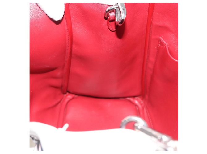 Christian Dior Hand Bag Leather 2way White Silver - vista 22