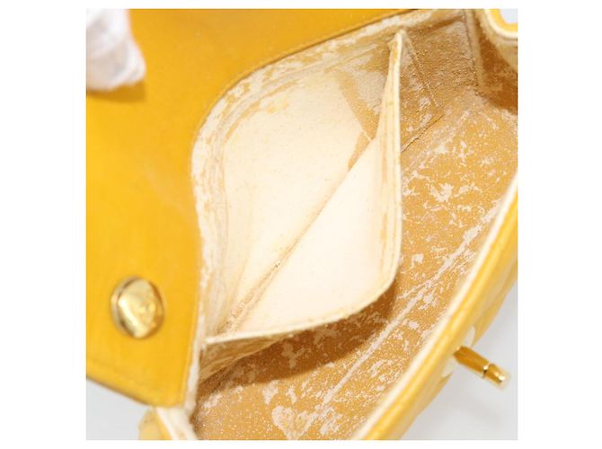 CHANEL Matelasse Chain Shoulder Bag Lamb Skin Yellow Gold CC - vista 20