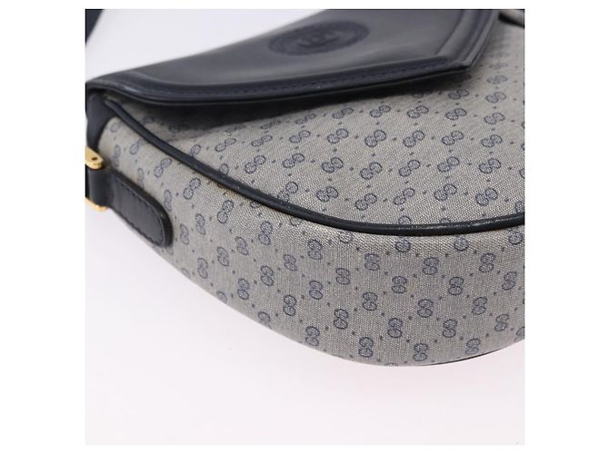 GUCCI Micro GG Supreme Shoulder Bag PVC Navy Gold 007 261 0081 - vista 10