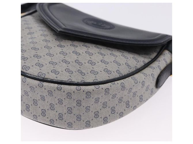 GUCCI Micro GG Supreme Shoulder Bag PVC Navy Gold 007 261 0081 - vista 11