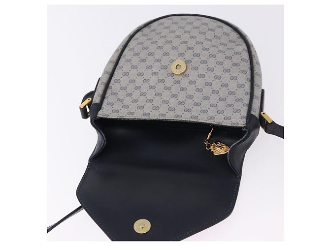 GUCCI Micro GG Supreme Shoulder Bag PVC Navy Gold 007 261 0081 - vista 15