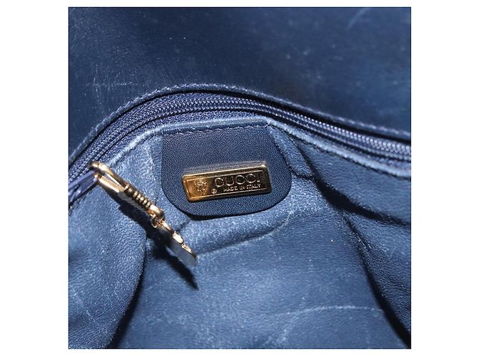 GUCCI Micro GG Supreme Shoulder Bag PVC Navy Gold 007 261 0081 - vista 16