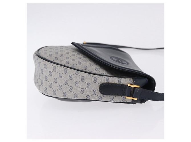 GUCCI Micro GG Supreme Shoulder Bag PVC Navy Gold 007 261 0081 - vista 4