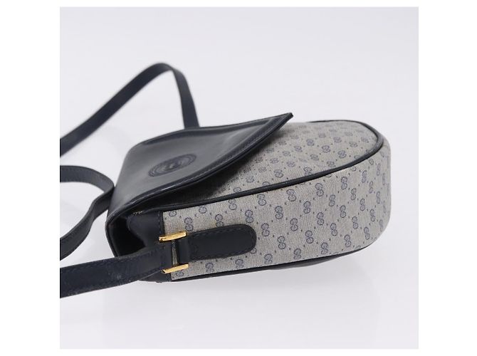 GUCCI Micro GG Supreme Shoulder Bag PVC Navy Gold 007 261 0081 - vista 5