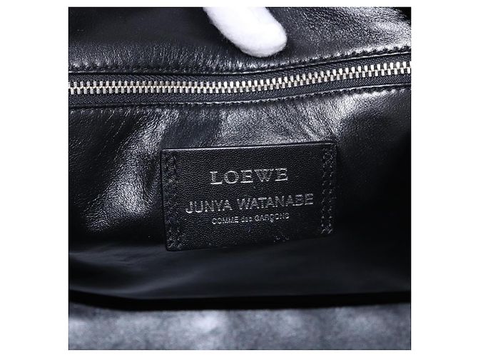 LOEWE Amazona 35 Bag tweed JUNYA WATANABE Collaboration Black - vista 17