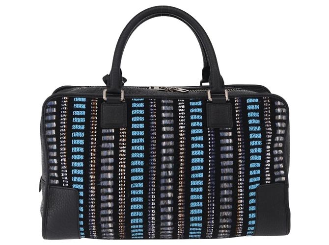 LOEWE Amazona 35 Bag tweed JUNYA WATANABE Collaboration Black - vista 3