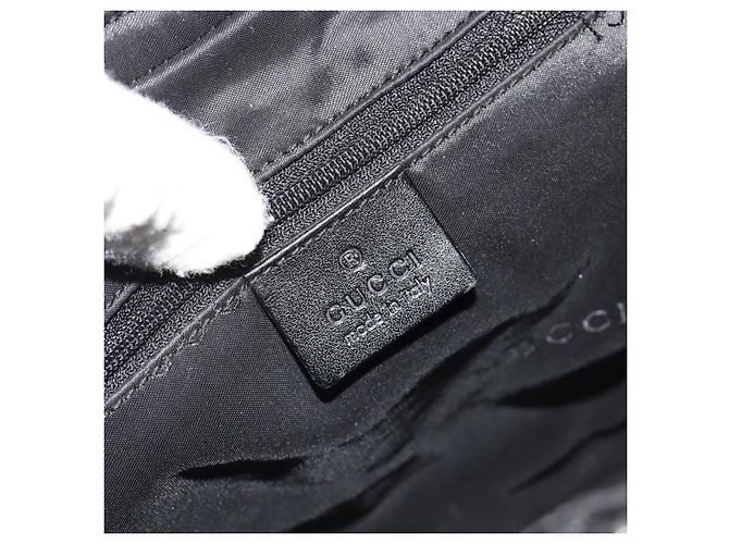 GUCCI GG Canvas Shoulder Bag Black Silver 001 3814 3754 - vista 18