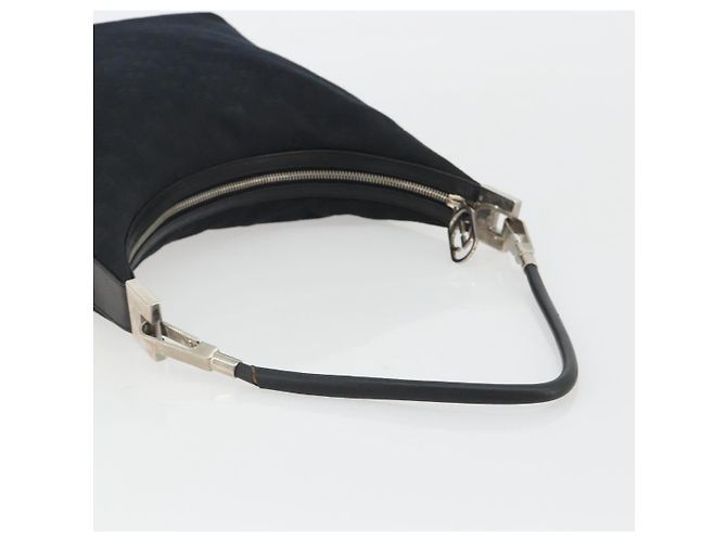 GUCCI GG Canvas Shoulder Bag Black Silver 001 3814 3754 - vista 7
