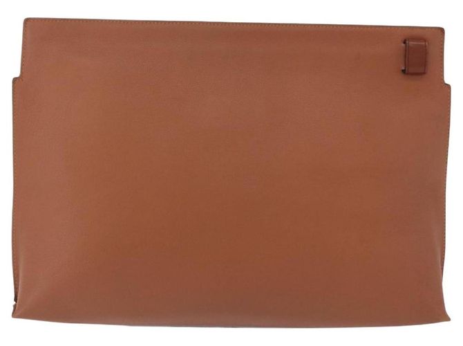 LOEWE Clutch Bag Canvas Brown Silver - vista 3