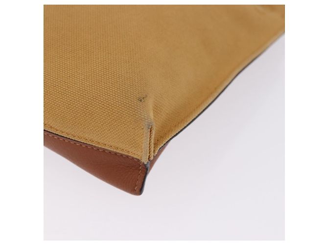 LOEWE Clutch Bag Canvas Brown Silver - vista 9