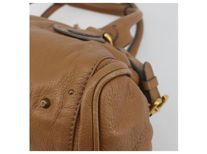 Chloé Chloe Paddington Hand Bag Leather Brown Gold Silver - vista 16