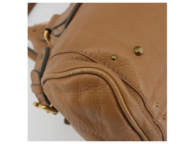 Chloé Chloe Paddington Hand Bag Leather Brown Gold Silver - vista 17