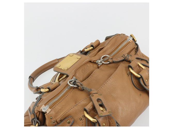 Chloé Chloe Paddington Hand Bag Leather Brown Gold Silver - vista 20