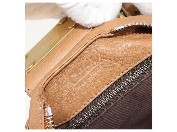 Chloé Chloe Paddington Hand Bag Leather Brown Gold Silver - vista 21