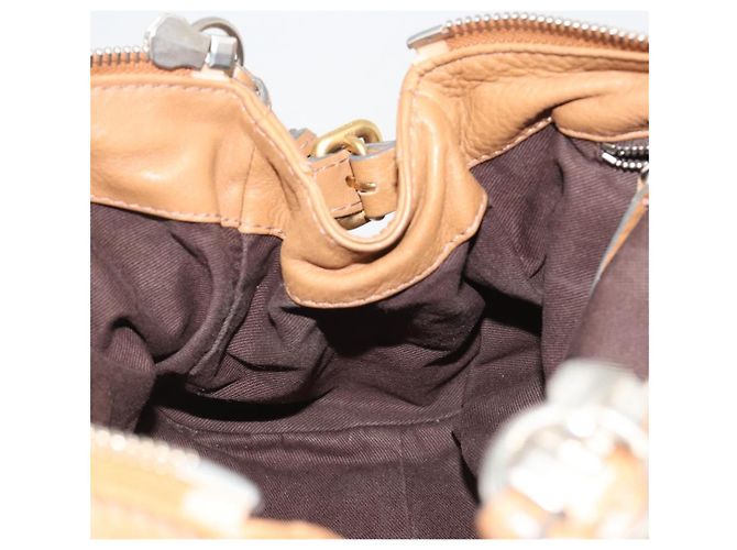 Chloé Chloe Paddington Hand Bag Leather Brown Gold Silver - vista 23