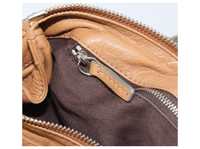 Chloé Chloe Paddington Hand Bag Leather Brown Gold Silver - vista 24