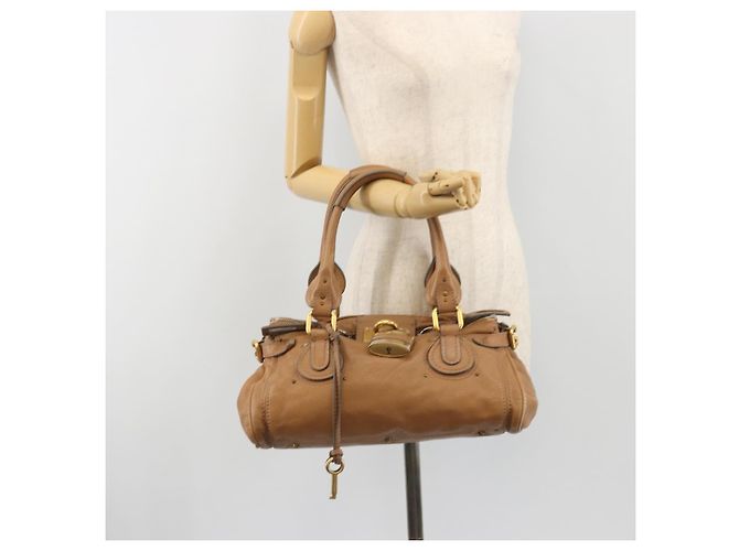 Chloé Chloe Paddington Hand Bag Leather Brown Gold Silver - vista 26