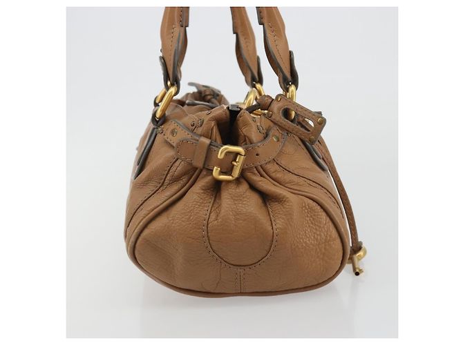 Chloé Chloe Paddington Hand Bag Leather Brown Gold Silver - vista 4