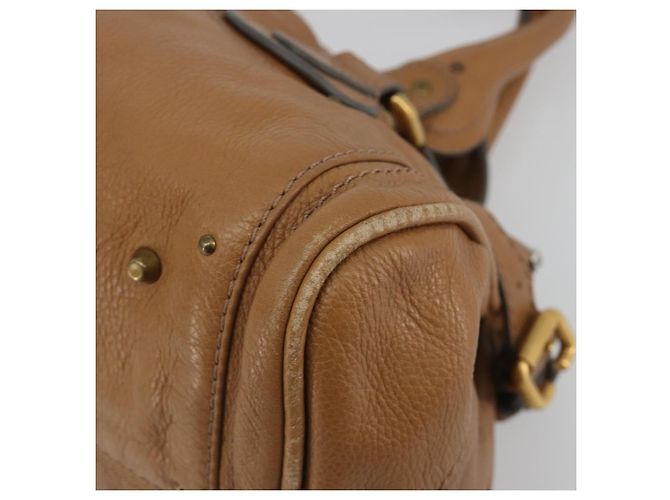 Chloé Chloe Paddington Hand Bag Leather Brown Gold Silver - vista 8