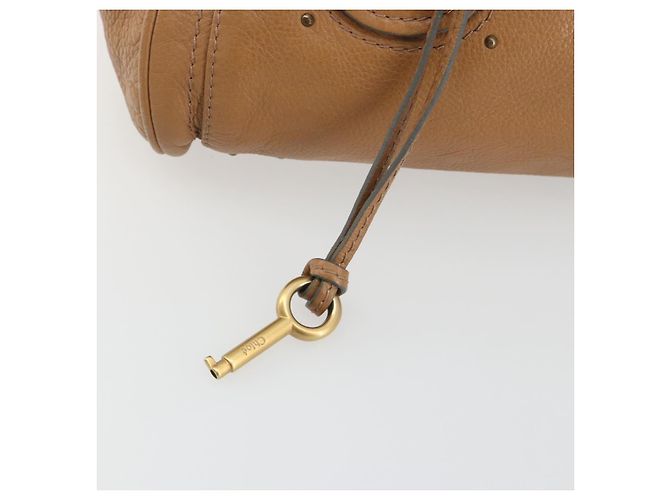 Chloé Chloe Paddington Hand Bag Leather Brown Gold Silver - vista 9