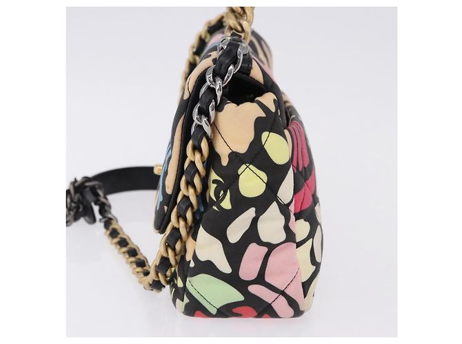 CHANEL Matelasse Chain Shoulder Bag Canvas 2way Multicolor Gold CC - vista 4