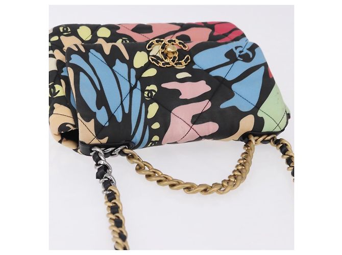 CHANEL Matelasse Chain Shoulder Bag Canvas 2way Multicolor Gold CC - vista 6