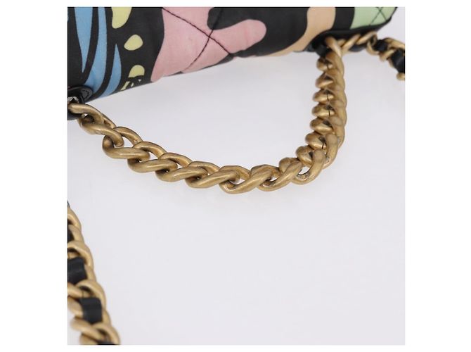 CHANEL Matelasse Chain Shoulder Bag Canvas 2way Multicolor Gold CC - vista 7