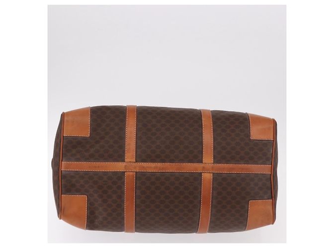 Céline CELINE Macadam Canvas Boston Bag PVC Leather Brown Gold - vista 10