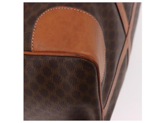 Céline CELINE Macadam Canvas Boston Bag PVC Leather Brown Gold - vista 11