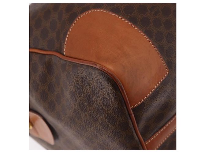 Céline CELINE Macadam Canvas Boston Bag PVC Leather Brown Gold - vista 13