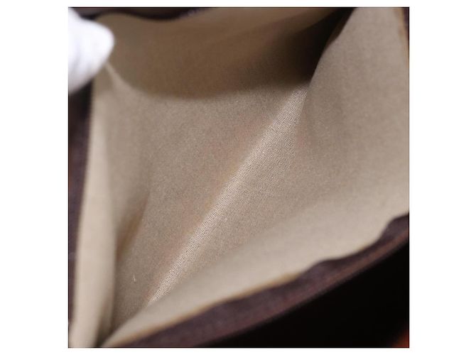 Céline CELINE Macadam Canvas Boston Bag PVC Leather Brown Gold - vista 21