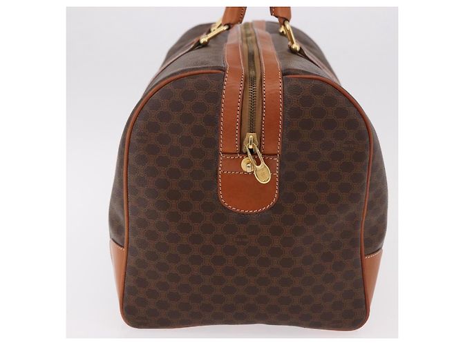 Céline CELINE Macadam Canvas Boston Bag PVC Leather Brown Gold - vista 6