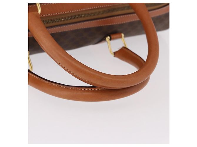 Céline CELINE Macadam Canvas Boston Bag PVC Leather Brown Gold - vista 8