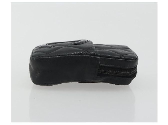 CHANEL Matelasse Cambon Line Pouch Lamb Skin Black CC - vista 4