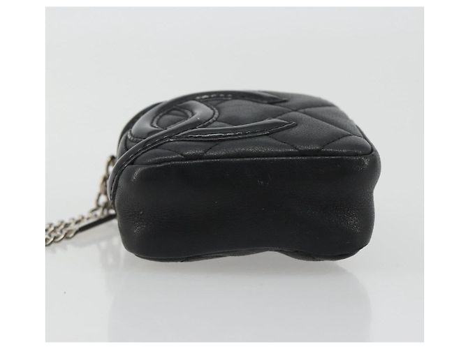CHANEL Matelasse Cambon Line Pouch Lamb Skin Black CC - vista 7