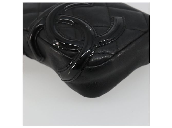 CHANEL Matelasse Cambon Line Pouch Lamb Skin Black CC - vista 9
