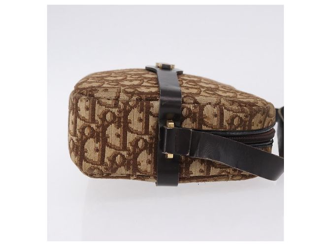Christian Dior Trotter Canvas Shoulder Bag Beige Gold - vista 5