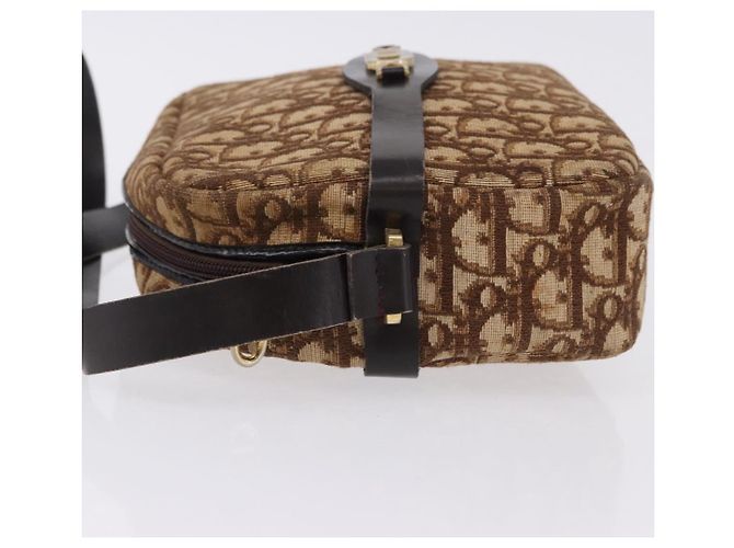 Christian Dior Trotter Canvas Shoulder Bag Beige Gold - vista 6