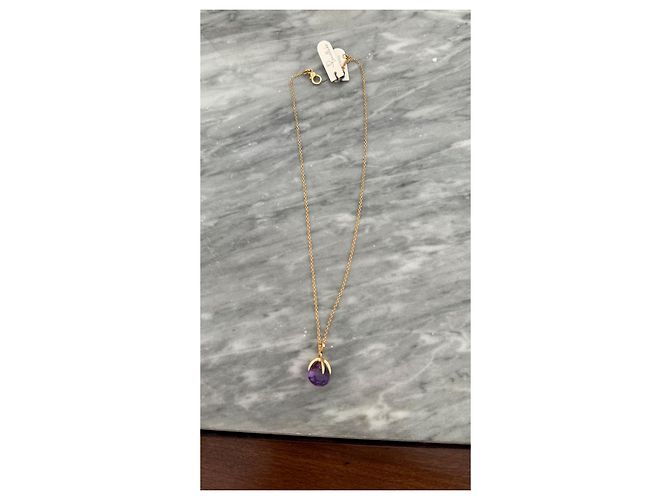 Collana Pomellato in oro giallo 18kt con pendente ametista D'oro Porpora - vista 4
