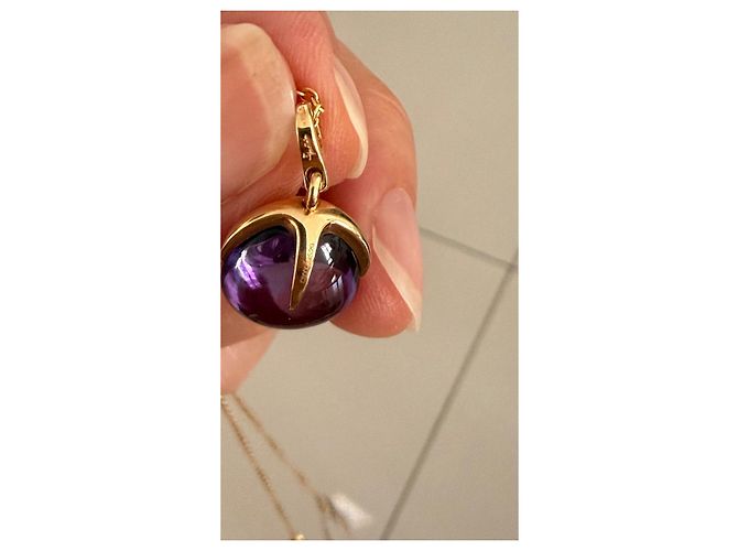 Collana Pomellato in oro giallo 18kt con pendente ametista D'oro Porpora - vista 7