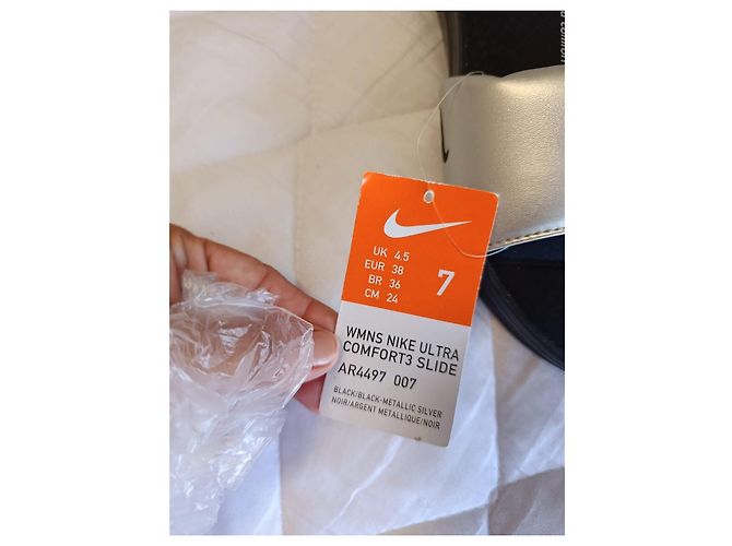 Nike Ultra Comfort 3 Ciabatte Argento Nero Silver hardware - vista 3