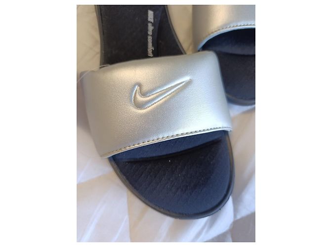 Nike Ultra Comfort 3 Ciabatte Argento Nero Silver hardware - vista 8